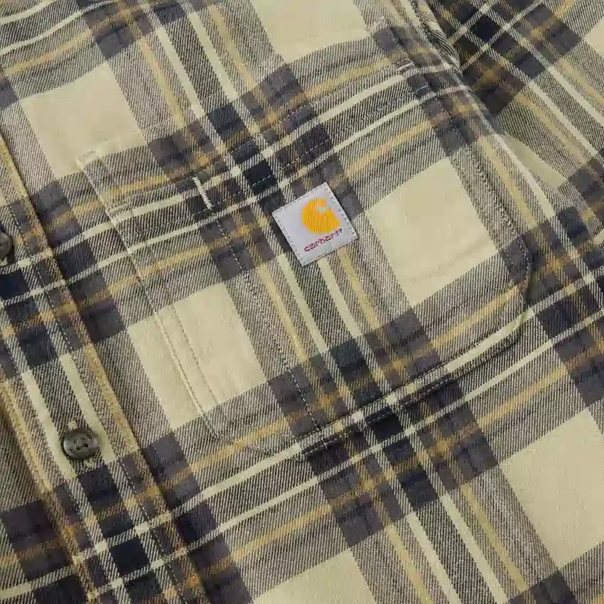 Rugged Flex™ – koszula flanelowa w kratę z długimi rękawkami, o luźnym kroju i średniej gramaturze