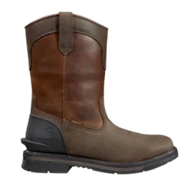 Wodoodporne buty typu Wellington „Montana” z kwadratowym czubkiem i stalowym wzmocnieniem, 11″